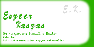 eszter kaszas business card